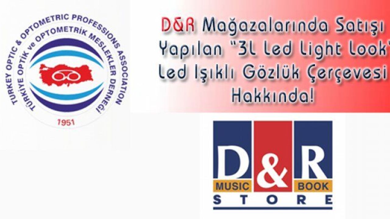 D&R Mağazalarında Satışı Yapılan ''Led Işıklı Gözlük Çerçevesi''