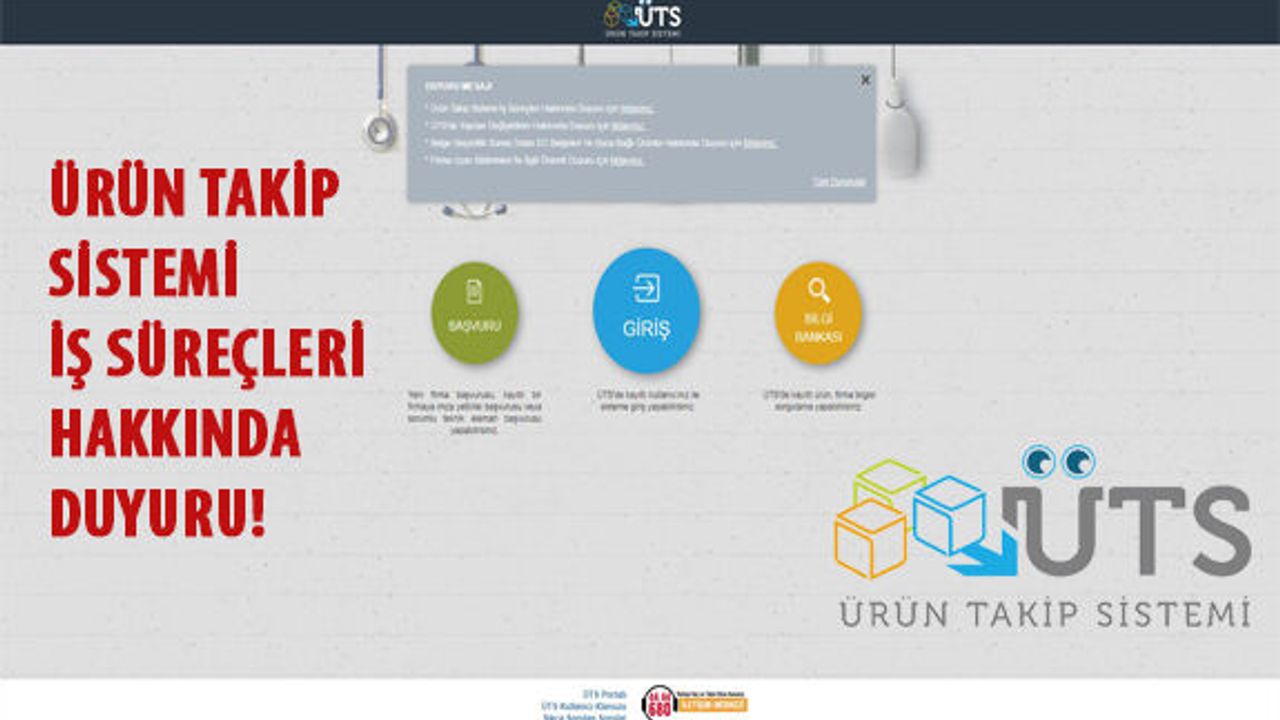 Ürün Takip Sistemi İş Süreçleri Hakkında Duyuru