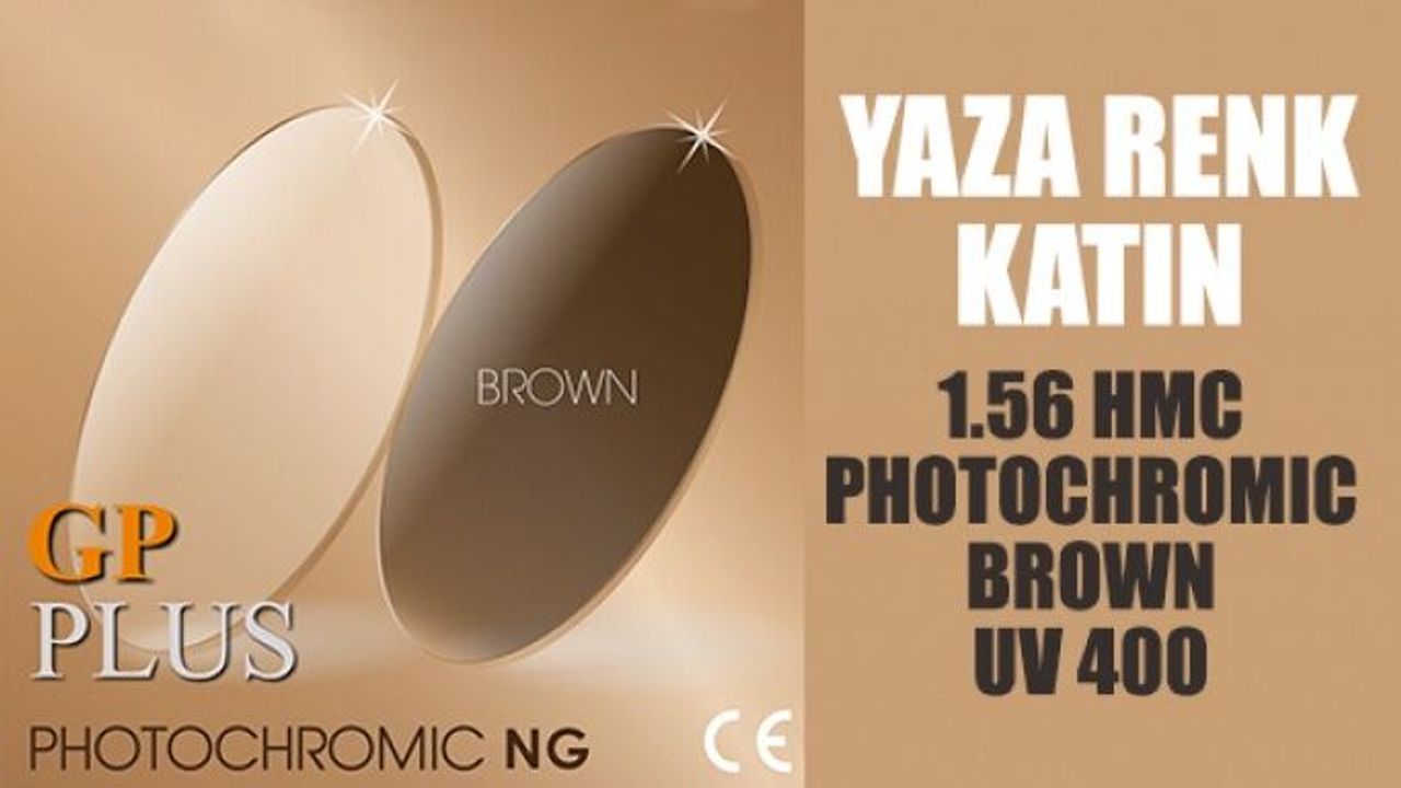 1.56 HMC PHOTOCHROMIC BROWN UV 400 İle Yaza Renk Katın