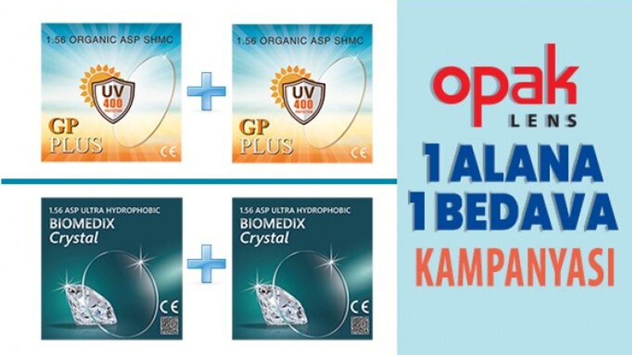 Opak Lens'ten Bahar Kampanyası 1 Alana 1 Bedava