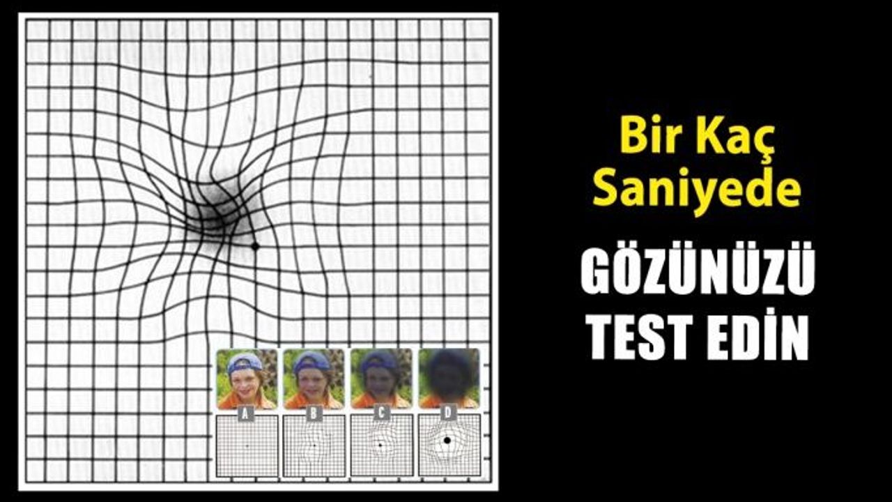 Gözlerinize Birkaç Saniyede Sarı Nokta Hastalığı Testi Yapın
