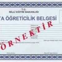 Usta Öğreticilik Belgesi