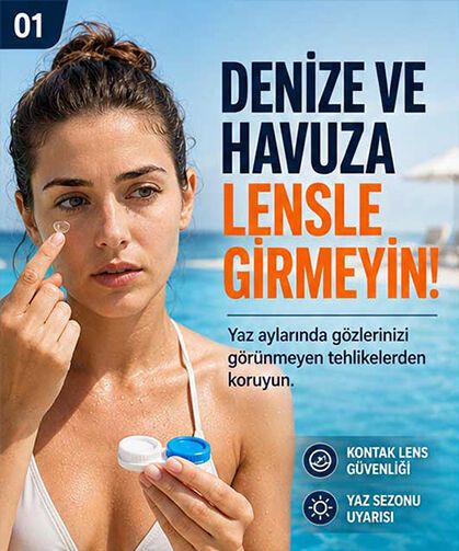 Denize ve Havuza Lensle Girmek Göz Sağlığını Tehlikeye Atabilir