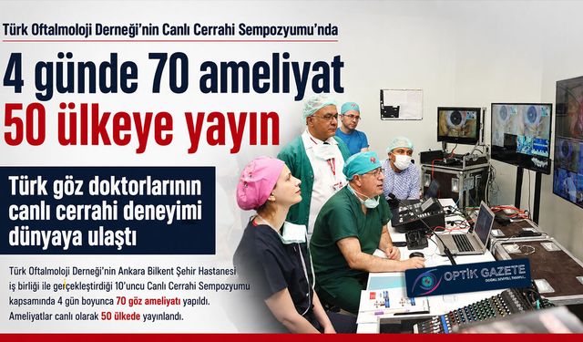 Türk göz doktorlarından 4 günde 70 ameliyat 50 ülkeye yayın