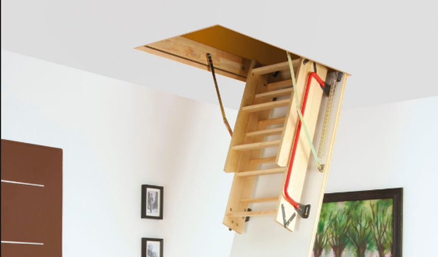Ahşap Katlanır Çatı Merdiveni