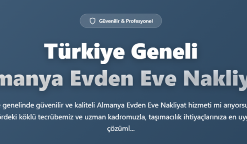 Yurt Dışına Eşya Taşıma