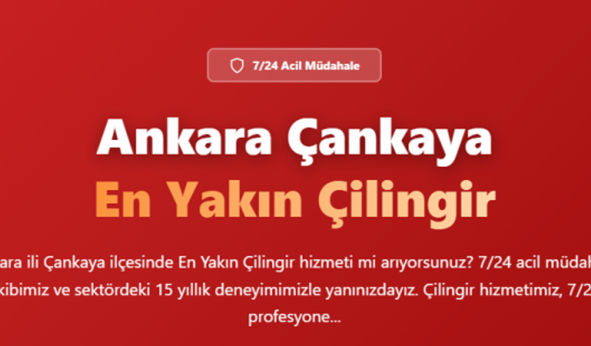 Ankara Çankaya Çilingir